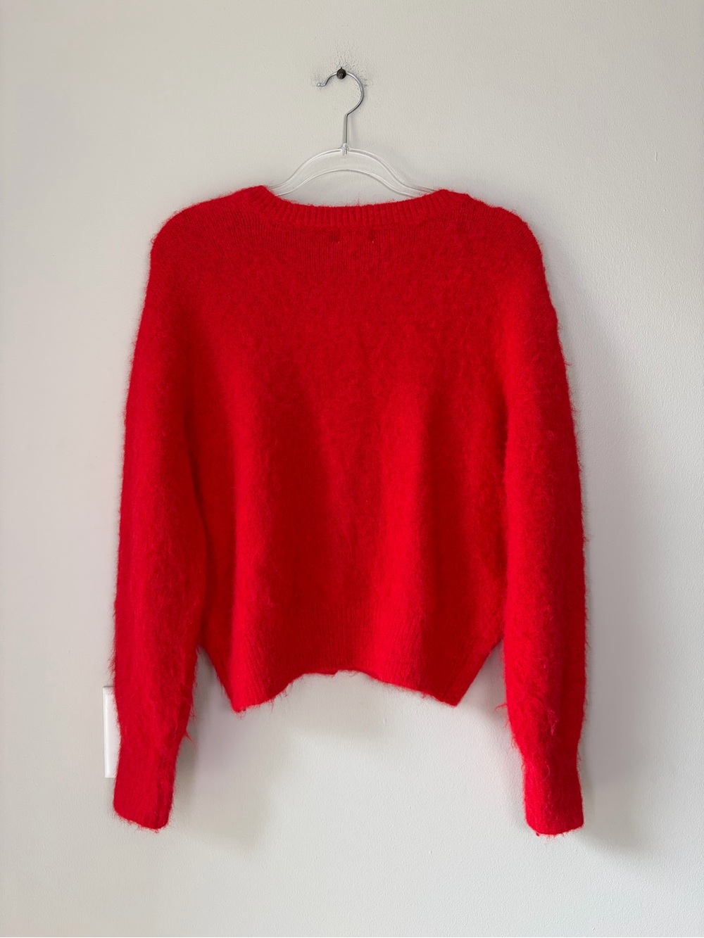 Song of Style By Aimee Song Red Fuzzy Cardigan Sweater - Picture 5 of 11